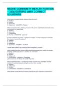 NBDHE-COMMUNITY HEALTH PORTION ~ 32QUESTIONS WITH CORRECT SOLUTIONS