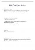 C180 Final Exam Review Questions & Correct Answers