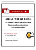 NSG 318 Exam 3 &ndash; Introduction to Pharmacology &lpar;Latest 2026 &sol; 2027&rpar; &ndash; Actual Qs & Rationalized Ans &ndash; GCU