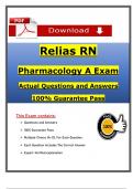 RN Pharmacology A Relias Exam &lpar;Latest 2025 &sol; 2026&rpar;&colon; Most Comprehensive Qs & Ans - to Pass the Exam&comma; 100&percnt; Verified