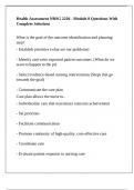Health Assessment NRSG 2220 - Module 8 Questions With Complete Solutions