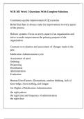 NUR 302 Week 5 Questions With Complete Solutions