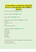 Naval History  Bundled Exam Questions WITH  CORRECT Answers
