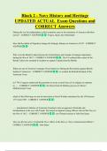 Block 2 - Navy History and Heritage  UPDATED ACTUAL  Exam Questions and  CORRECT Answers 
