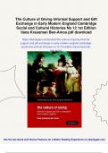 The Culture of Giving Informal Support and Gift Exchange in Early Modern England Cambridge Social and Cultural Histories No 12 1st Edition Ilana Krausman Ben-Amos - Digital Download