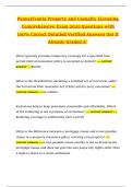 Pennsylvania Property and Casualty Licensing Comprehensive Exam 2025 Questions with 100&percnt; Correct Detailed Verified Answers Get It Already Graded A&plus;
