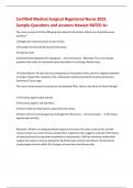 Certified Medical-Surgical Registered Nurse 2025 Sample Questions