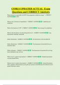 CSMLS UPDATED ACTUAL  Exam  Questions and CORRECT Answers 
