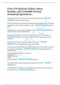 Crim 174 Quizzes &lpar;Class&comma; Race&comma; Gender&comma; and Crime&rpar;96 Correct Answered Questions&comma;&period;