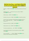 MLPAO Test Prep ~ Lab Math UPDATED   ACTUAL Exam Questions and CORRECT  Answers