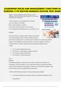 Test Bank for Leadership Roles and Management Functions in Nursing&comma; 11th Edition &lpar;Marquis & Huston&rpar;