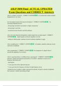 ASLP 3030 Final  ACTUAL UPDATED   Exam Questions and CORRECT Answers 