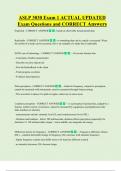 ASLP 3030 Exam 1 ACTUAL UPDATED  Exam Questions and CORRECT Answers 