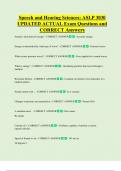 Speech and Hearing Sciences&colon; ASLP 3030  UPDATED ACTUAL Exam Questions and  CORRECT Answers