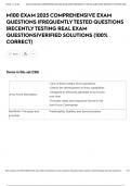 M100 EXAM 2025 COMPREHENSIVE EXAM QUESTIONS &vert;FREQUENTLY TESTED QUESTIONS &vert;RECENTLY TESTING REAL EXAM QUESTIONS&vert;VERIFIED SOLUTIONS &lpar;100&percnt; CORRECT&rpar;