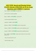 ASLP 3030  Bundled Exam Questions WITH  CORRECT Answers