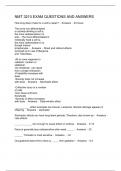 NMT 3210 EXAM QUESTIONS AND ANSWERS