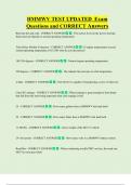 HMMWV  Bundled Exam Questions WITH  CORRECT Answers