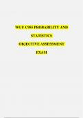 WGU C955 Probability & Statistics &ndash; OA LATEST Exam Study Guide &lpar;2026&rpar; 