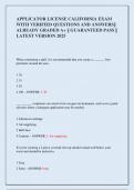 APPLICATOR LICENSE CALIFORNIA EXAM  WITH VERIFIED QUESTIONS AND ANSWERS&vert;&vert;  ALREADY GRADED A&plus; &vert;&vert; GUARANTEED PASS &vert;&vert;  LATEST VERSION 2025