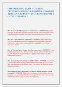 LBO MODELING EXAM WITH REAL  QUESTIONS AND WELL VERIFIED ANSWERS&vert;&vert;  ALREADY GRADED A&plus; &vert;&vert;GUARANTEED PASS &vert;&vert;  LATEST VERSION&excl;&excl;&excl;