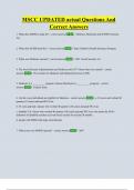 MSCC UPDATED actual Questions And  Correct Answers 