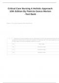 Test Bank Critical Care Nursing A Holistic Approach  10th Edition By Patricia Gonce Morton 