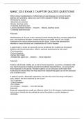 NMNC 3210 EXAM 2 CHAPTER QUIZZES QUESTIONS