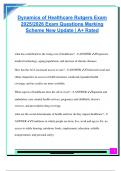 Dynamics of Healthcare in Society Rutgers Exam 2025&sol;2026 &ndash; 100&plus; A&plus; Verified Q&A on ACA&comma; Insurance Plans&comma; Health Careers&comma; Ethics&comma; HIT & Public Health Agencies