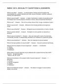 NMNC 3210 SEXUALITY QUESTIONS & ANSWERS