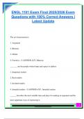 ENGL 1101 Final Exam 2025&sol;2026 &ndash; 90&plus; Verified Q&A on Rhetoric&comma; Logical Fallacies&comma; MLA Format&comma; Argument Structure & Academic Writing Rules