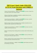 PRN Exam 2 Study Guide UPDATED   ACTUAL Exam Questions and CORRECT  Answers 