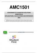 AMC1501 - Assignment 1 &lpar;Solutions & Questions&rpar; Semester 02 - 2025