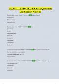 NURS 711 UPDATED EXAM 2 Questions  And Correct Answers