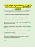 MPJE Review&colon; Illinois Pharmacy UPDATED  ACTUAL  Exam Questions and CORRECT  Answers