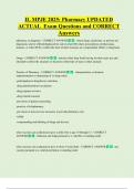 IL MPJE 2025&colon; Pharmacy UPDATED  ACTUAL  Exam Questions and CORRECT  Answers