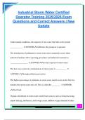 Industrial Storm Water Certified Operator Exam 2025&sol;2026 &ndash; 120 Expert Q&A on SWPPP&comma; NPDES&comma; MiWaters&comma; Permits&comma; BMPs & Visual Inspections