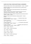 NURS 3210 FINAL EXAM QUESTIONS & ANSWERS