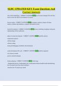 SLDC UPDATED KEY Exam Questions And  Correct Answers