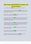 MSCP Exam UPDATED KEY Questions And  Correct Answers 