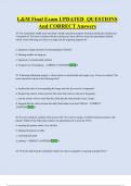 L&M Final Exam UPDATED  QUESTIONS  And CORRECT Answers
