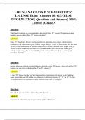 LOUISIANA CLASS D "CHAUFFEUR'S" LICENSE Exam &vert; Chapter 10&colon; GENERAL INFORMATION &vert; Questions and Answers&vert; 100&percnt; Correct &vert; Grade A