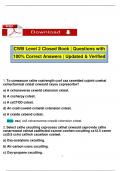 CWB Level 2 Closed Book &vert; Questions with 100&percnt; Correct Answers &vert; Updated & Verified