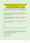 GFEBS Essentials &lbrack;Subsumes L101E&comma; L201E&comma;  L303E&rsqb; UPDATED ACTUAL  Exam  Questions and CORRECT Answers 