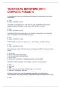 TASER EXAM QUESTIONS WITH COMPLETE ANSWERS