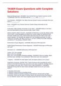 TASER Exam Questions with Complete Solutions