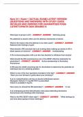 Nurs 311&colon; Exam 1 &lbrack;ACTUAL EXAM&rsqb; LATEST VERSION  &lbrack;QUESTIONS AND ANSWERS&rsqb; WITH STUDY GUIDE  DETAILED AND VERIFIED FOR GUARANTEED PASS-  LATEST UPDATE 2025 GRADED A 