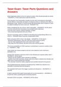 Taser Exam -Taser Parts Questions and Answers