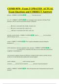 COMD 5070 - Exam 2 UPDATED  ACTUAL   Exam Questions and CORRECT Answers