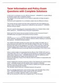 Taser Information and Policy Exam Questions with Complete Solutions